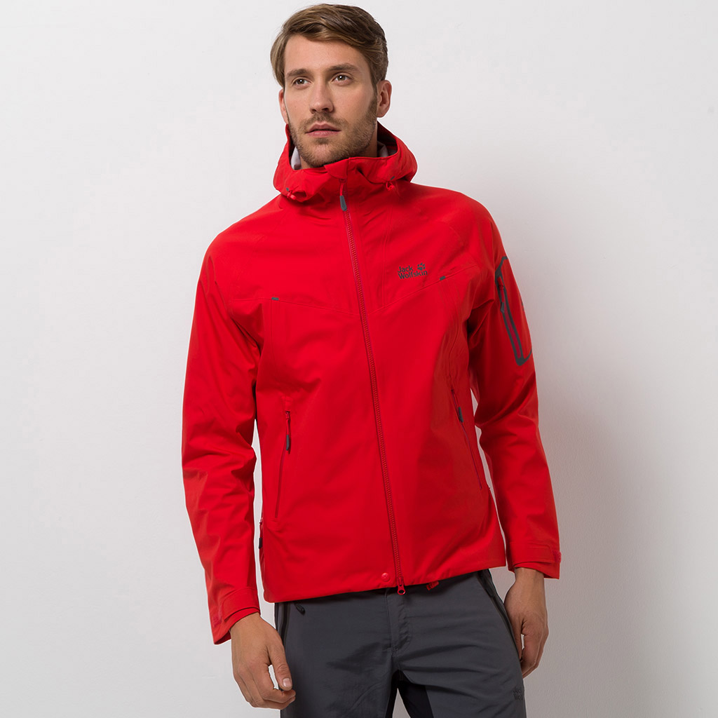 Jack Wolfskin Men's Exolight Jacket - Firey Red