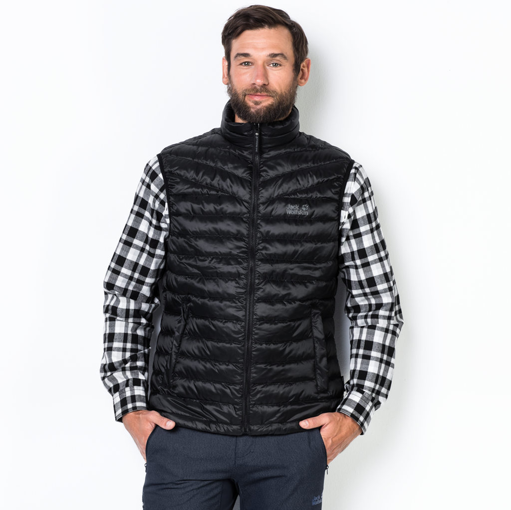 Jack Wolfskin Vista Down 700 Fill Vest Mens - Black