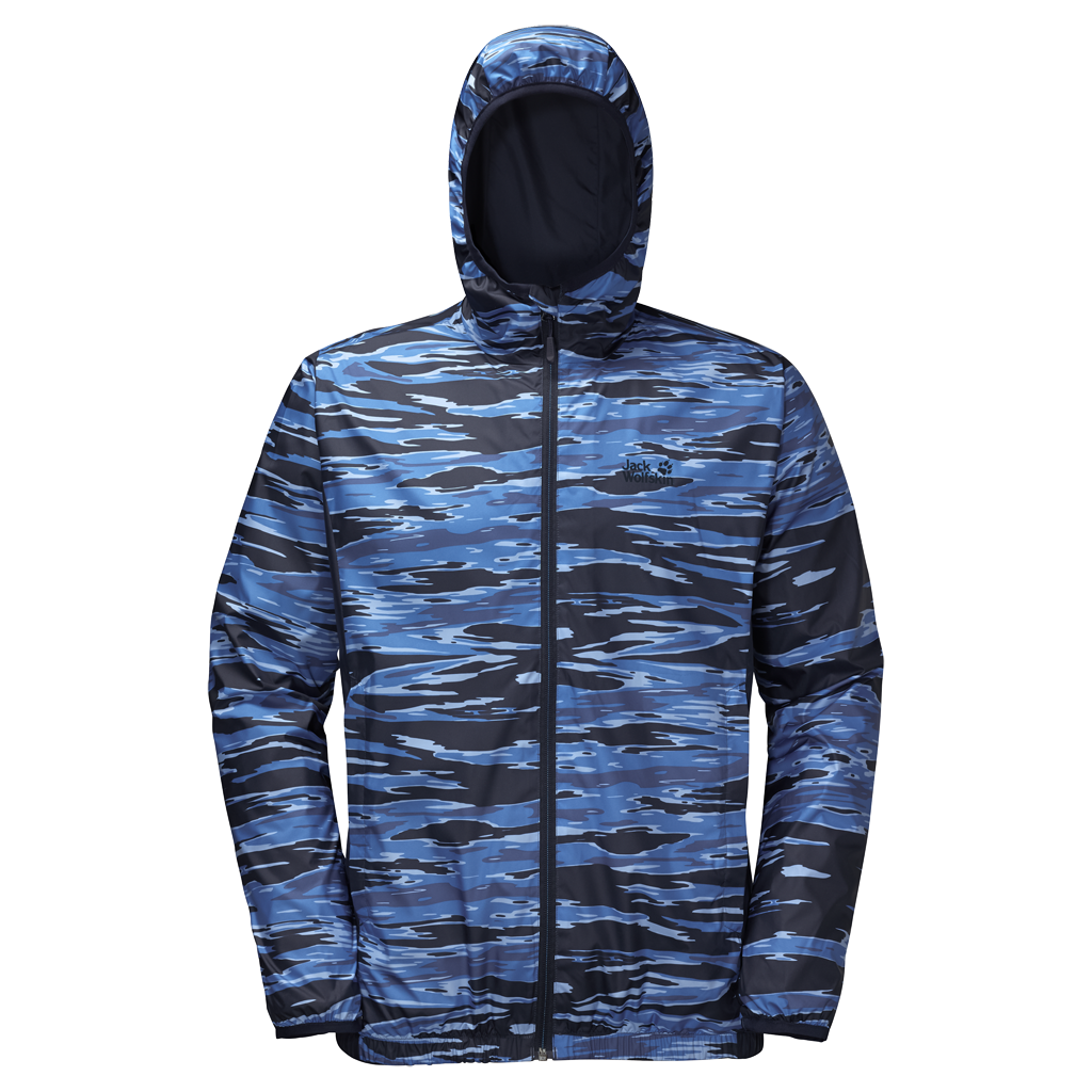 Jack Wolfskin Coastal Wave Jacket Men - Night Blue All Over