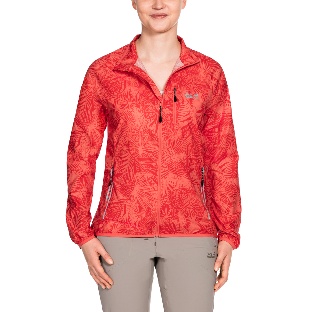 Jack Wolfskin Flyweight Jungle Jacket Women - Hot Coral All Over