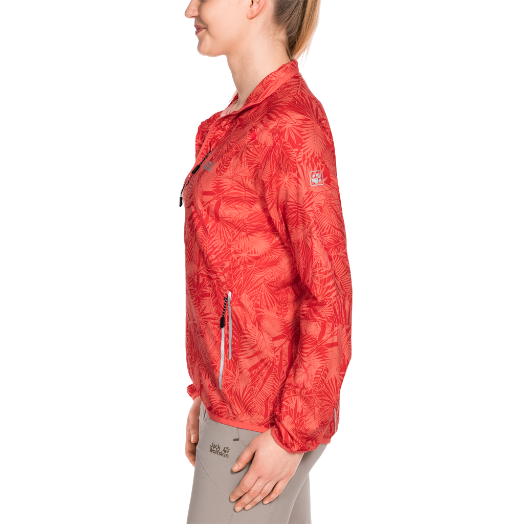 Jack Wolfskin Flyweight Jungle Jacket Women - Hot Coral All Over