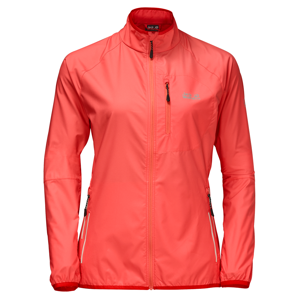 Jack Wolfskin Flyweight Ultralight Jacket Women - Hot Coral