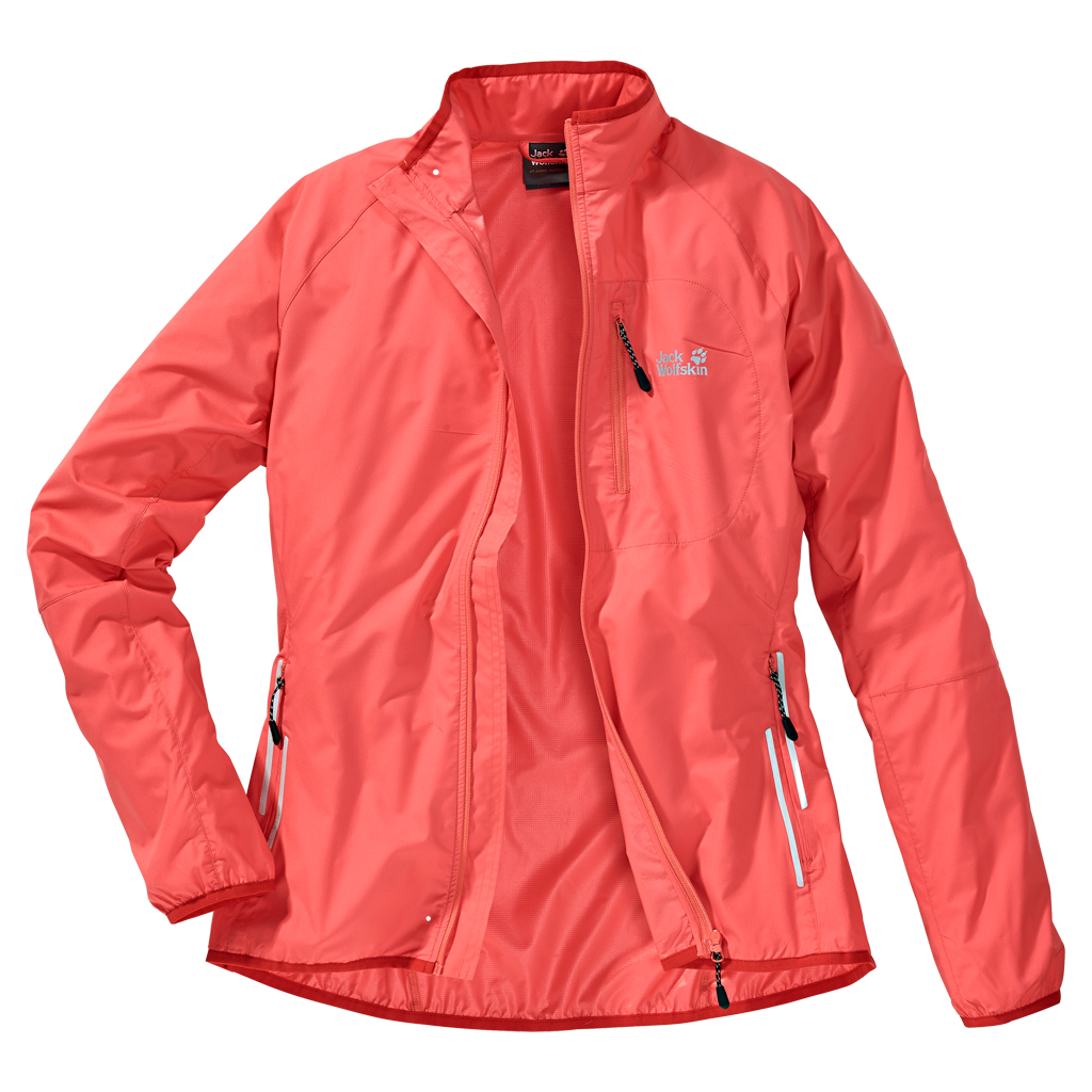 Jack Wolfskin Flyweight Ultralight Jacket Women - Hot Coral