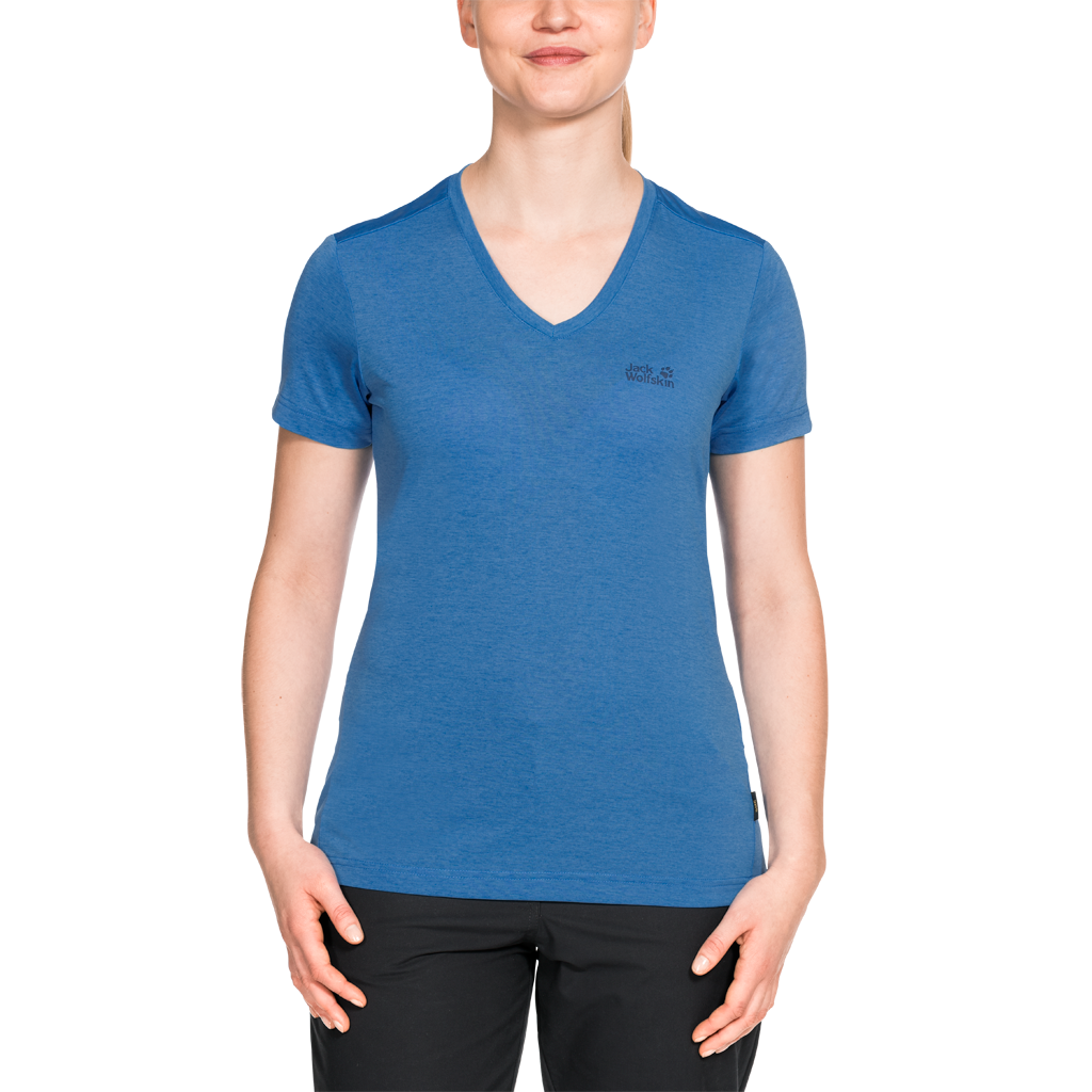 Jack Wolfskin Women Crosstrail T-Shirt - Wave Blue