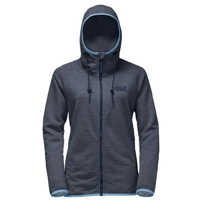 Jack Wolfskin Tongari Hooded Fleece Jacket Women - Midnight Blue