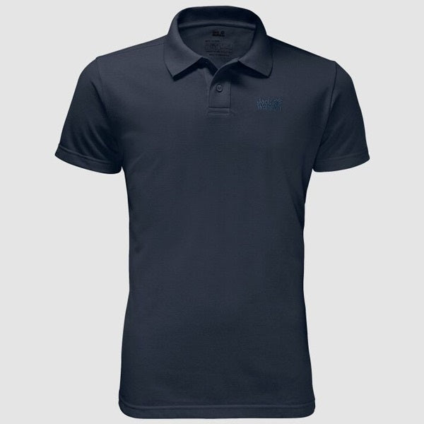 Jack Wolfskin Men's Pique Polo Shirt - Night Blue