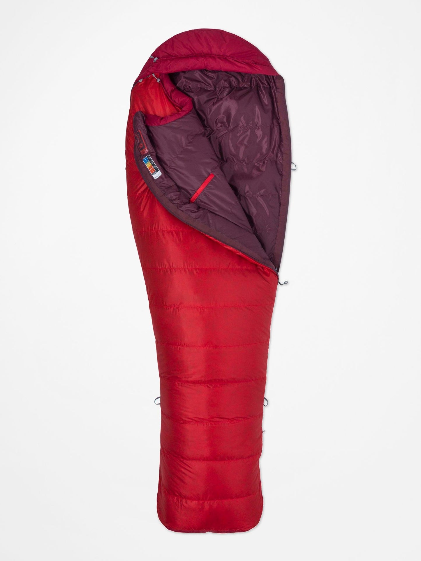 Marmot Always Summer (+4°C) 650 Fill Down Sleeping Bag - Team Red/Sienna Red