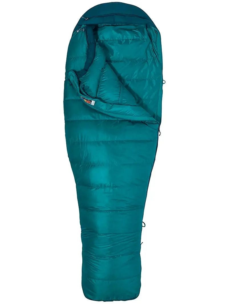 Marmot Women's Angel Fire 650 Fill Down Sleeping Bag (-4° C) - Malachite/Deep Teal