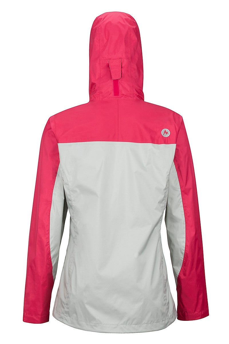 Marmot Women's PreCip Eco Jacket - Platinum/Disco Pink