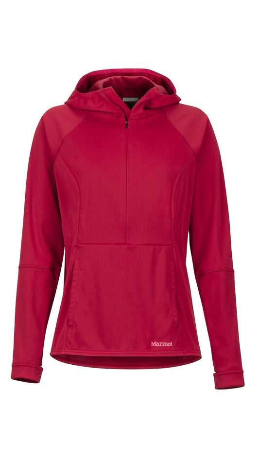 Marmot Women's Zenyatta 1/2 Zip Hoody Softshell Jacket - Sienna Red