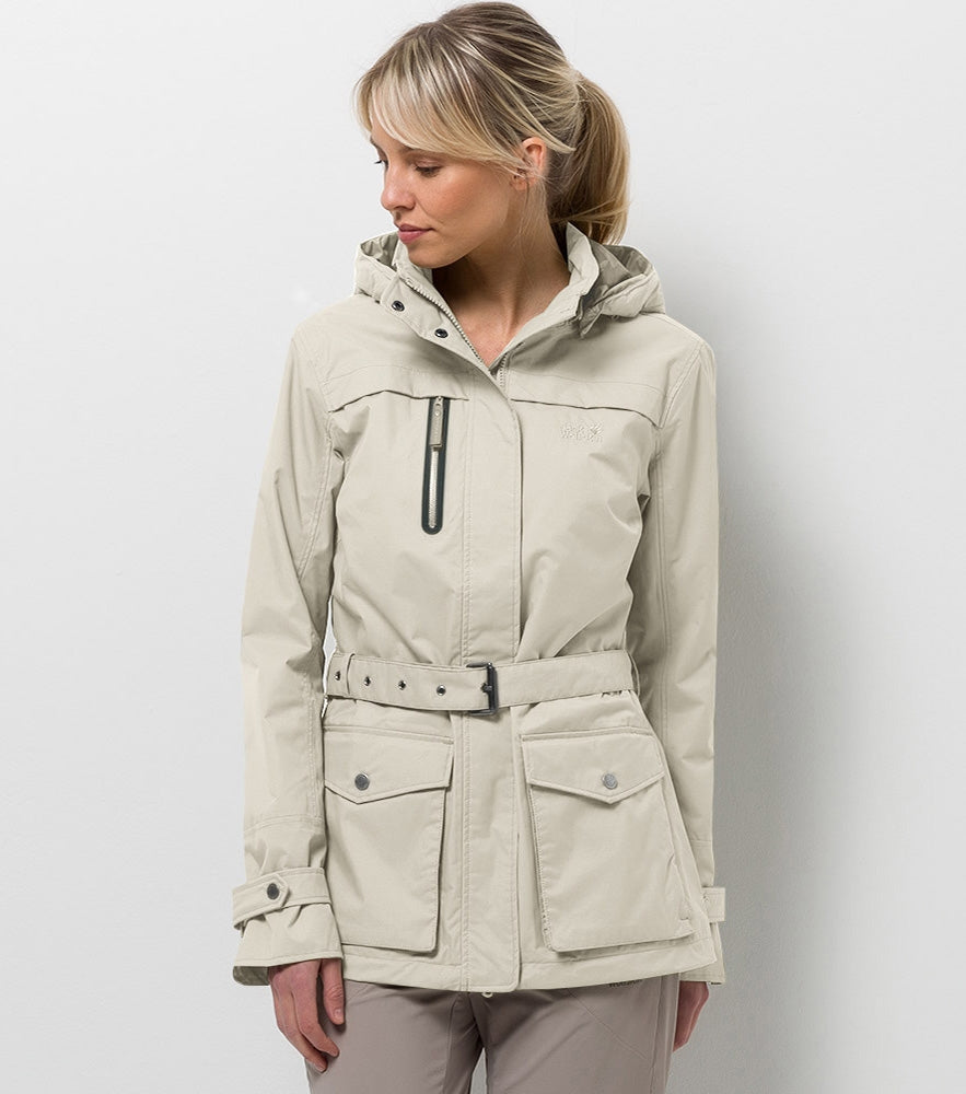 Jack Wolfskin Women's Kimberley Parka Jacket - White Sand